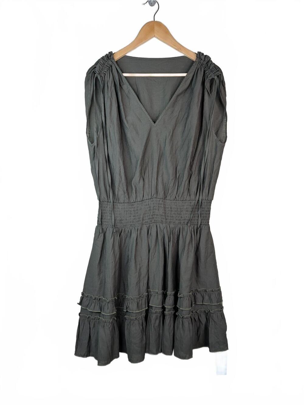 Cupshe Women's Sleeveless Smocked Waist Ruffle Hem Mini Dress/Cover UP